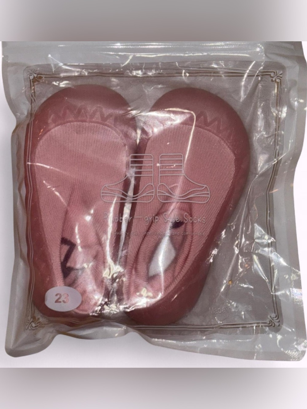 Toddler Pink Grip Sock Shoes